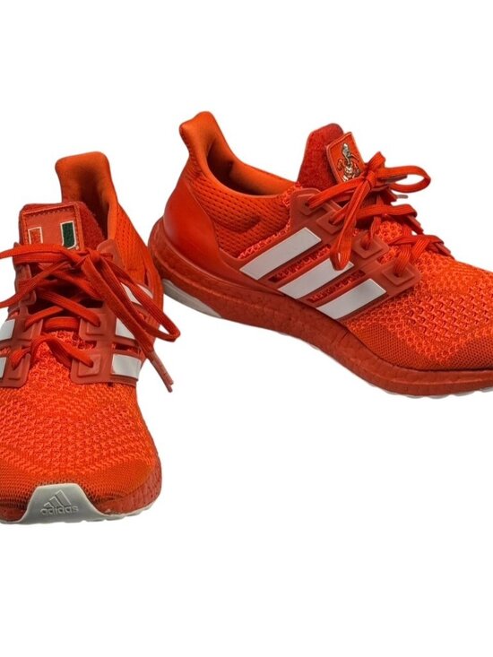 RARE Miami Hurricanes x Adidas Ultra Boost Sneakers Orange Men\'s Size 8.5 42 EU main image 11